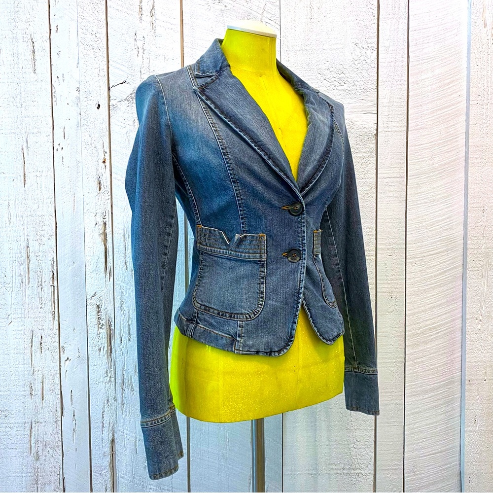 R.E.D. Valentino Denim Blazer-Style Jacket